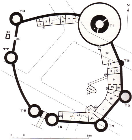 plan du chateau de Rouen