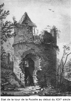 tour de la Pucelle au début du XIX° siècle